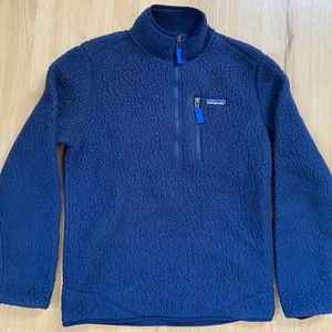 Patagonia Men’s Retro Pile Pullover- navy- men’s xsmall